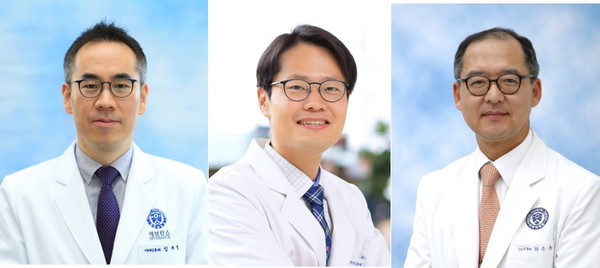 왼쪽부터 강남세브란스병원 이비인후과 임재열 교수, 박영민 교수, 세브란스병원 이비인후과 최은창 교수