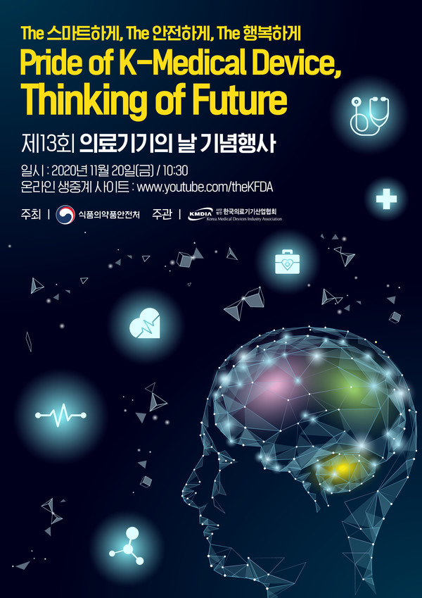 11월 20일 개최하는 제13회 의료기기의 날 행사 포스터