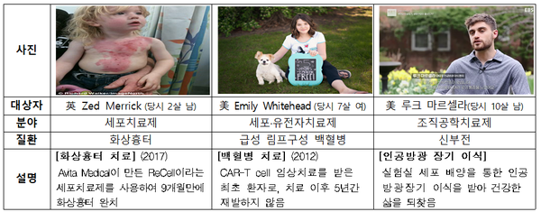 첨단재생의료 적용을 통한 해외 성공사례